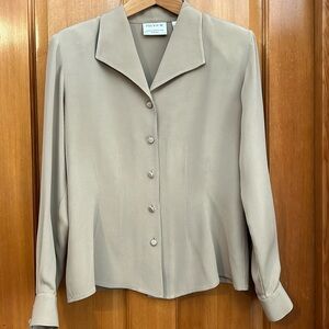 Nordstrom’s Taupe Silk Blouse SP